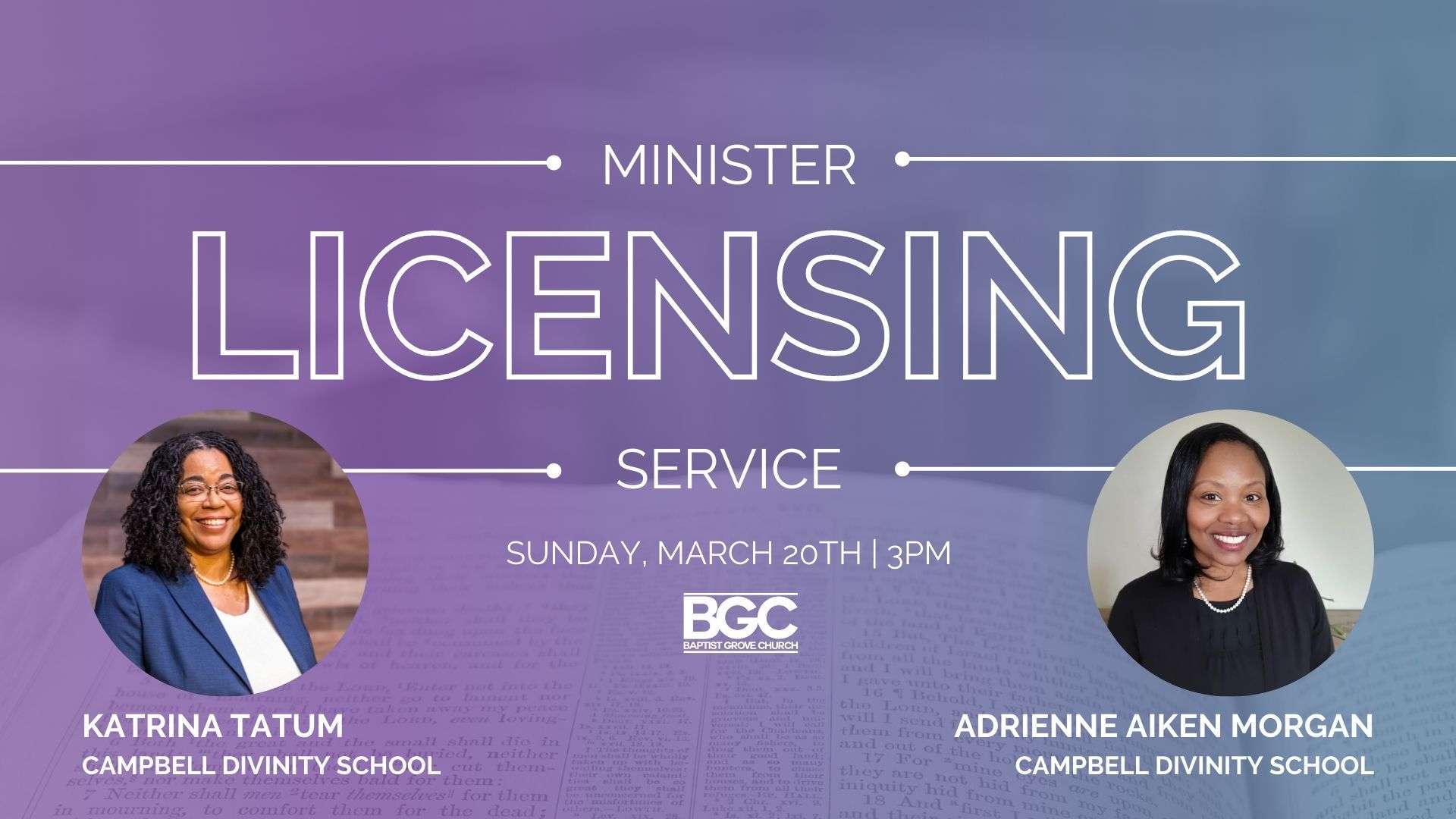 Minister Licensing Service Baptist Grove Church